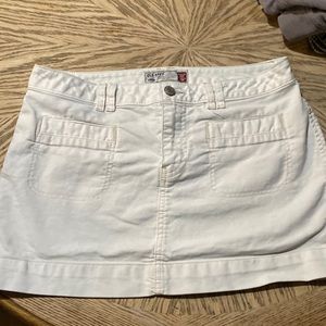 Old navy white jean mini skirt